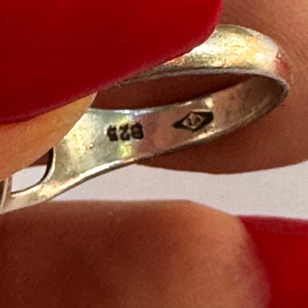 Vintage Sterling Silver Heart Ring Sz 6 3/4 - Picture 6 of 6